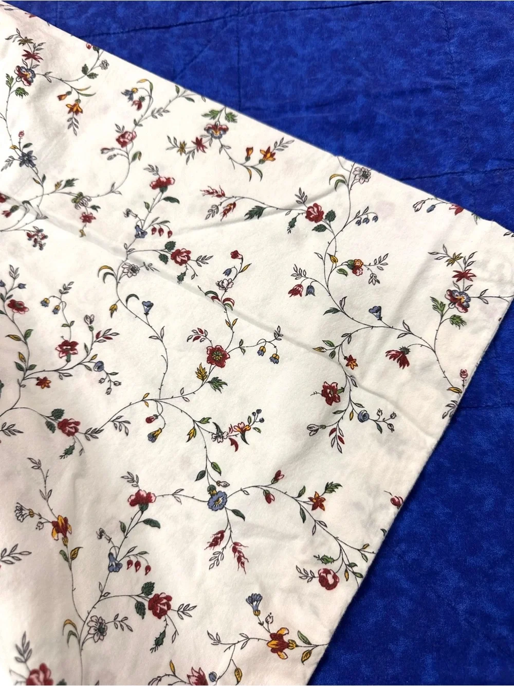 IKEA LJUSOGA Queen Duvet Cover 2 Pillowcases Set Red White Floral Cotton